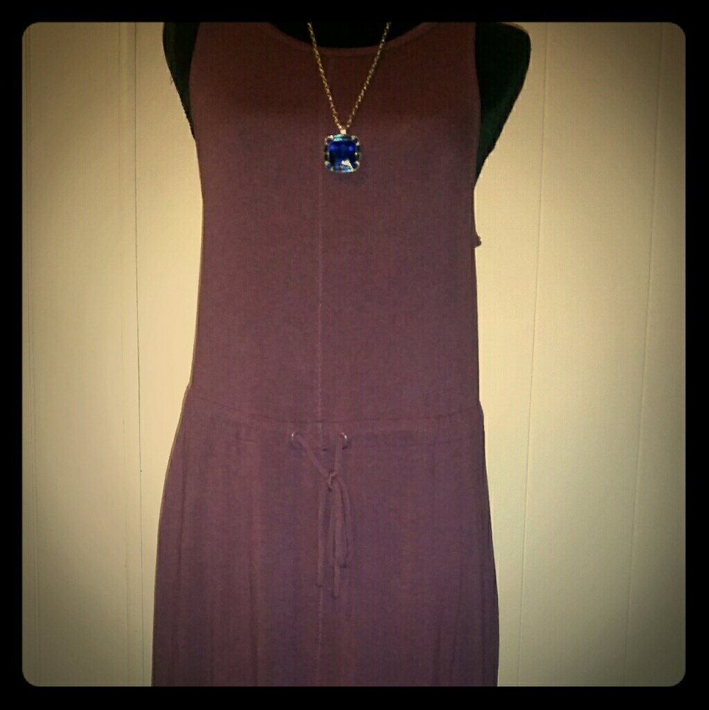 Purple midi dress